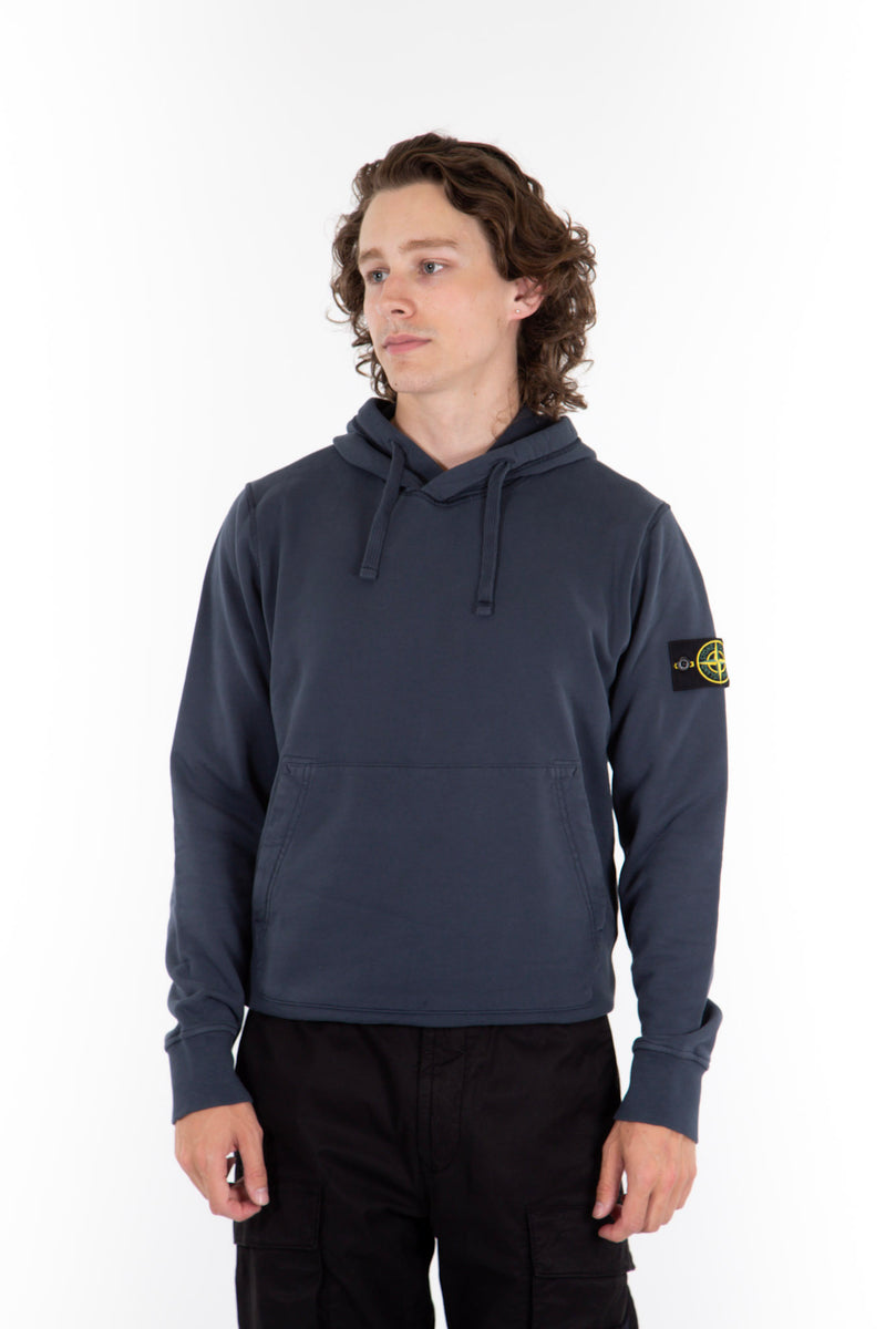 Garment Dyed Cotton Fleece Sweatshirt Navy