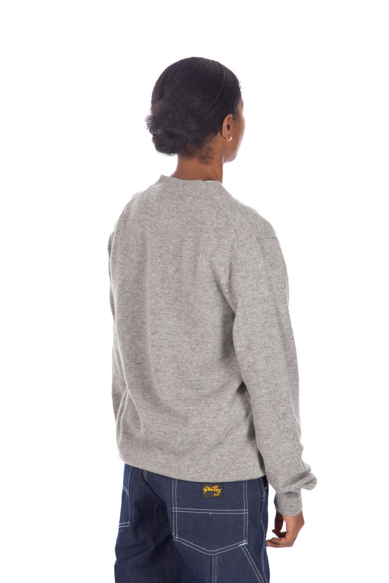 Heart Logo Cardigan Grey / Red x Invader