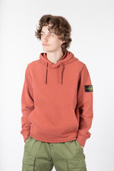 Brushed Cotton Fleece Sweatshirt Brick Red