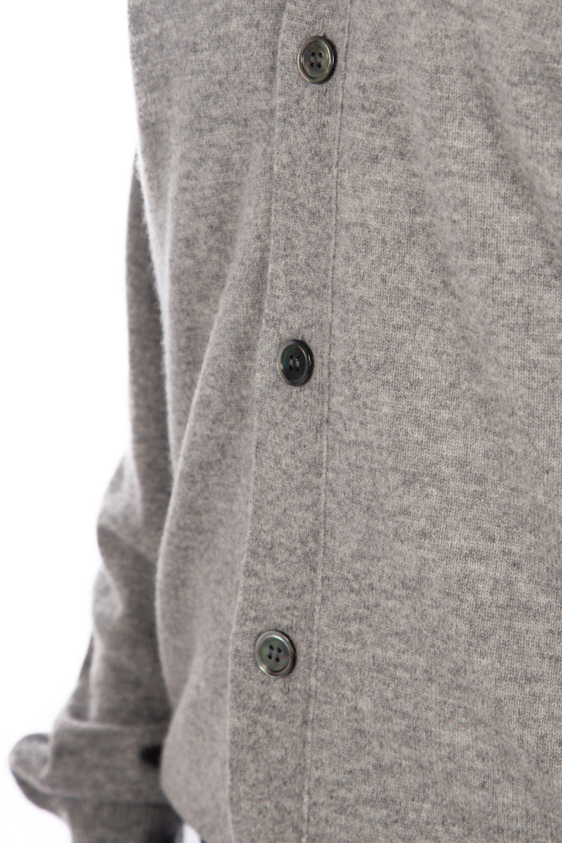 Heart Logo Cardigan Grey / Red x Invader