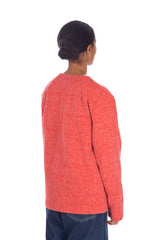 Angora/Wool Blend Cardigan Hyper Crimson Raspberry
