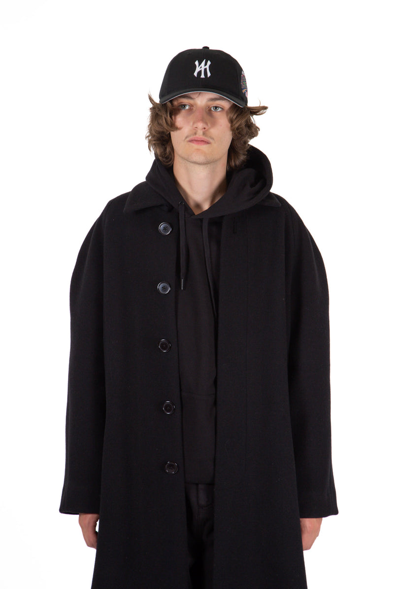 Archive Long Wool Coat Black