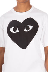 Big Black Heart Graphic Tee White