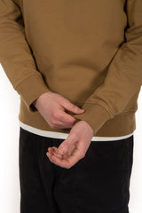 Cotton Fleece Crewneck Brown