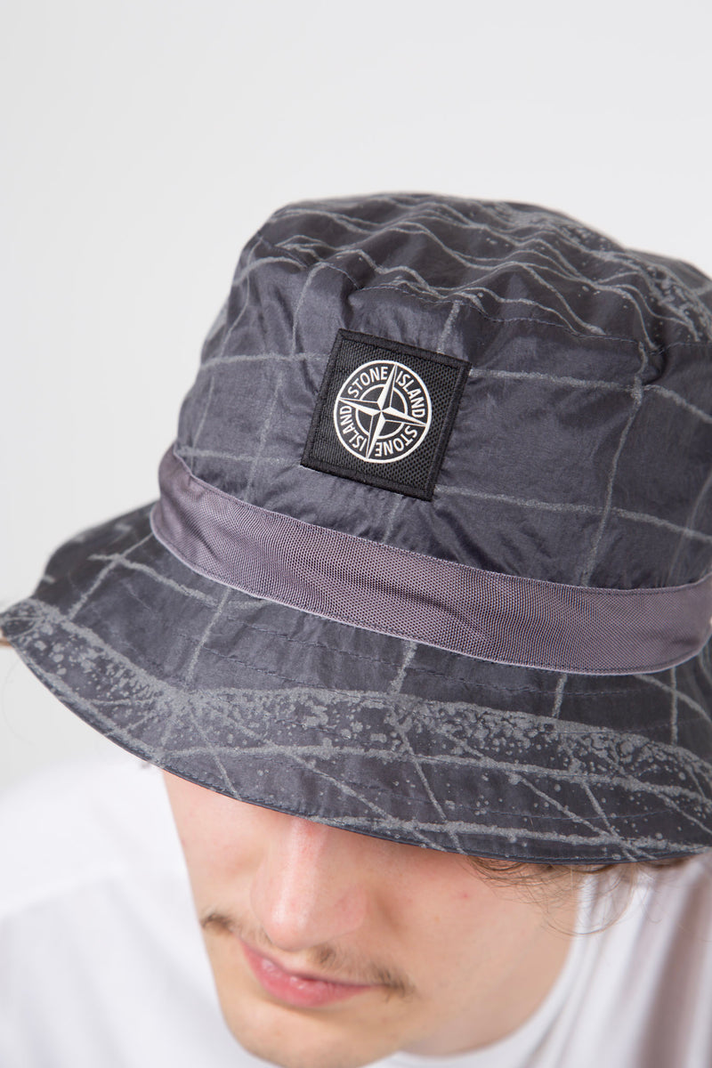 Packable Bucket Hat Reflective Grid