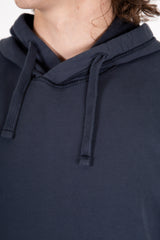 Garment Dyed Cotton Fleece Sweatshirt Navy