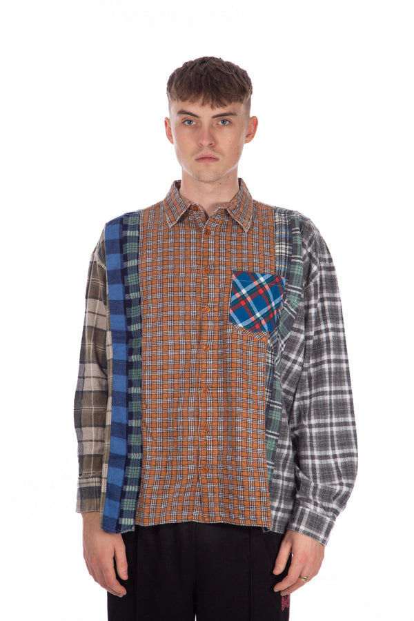 7 Cut Flannel Wide Shirt (A)