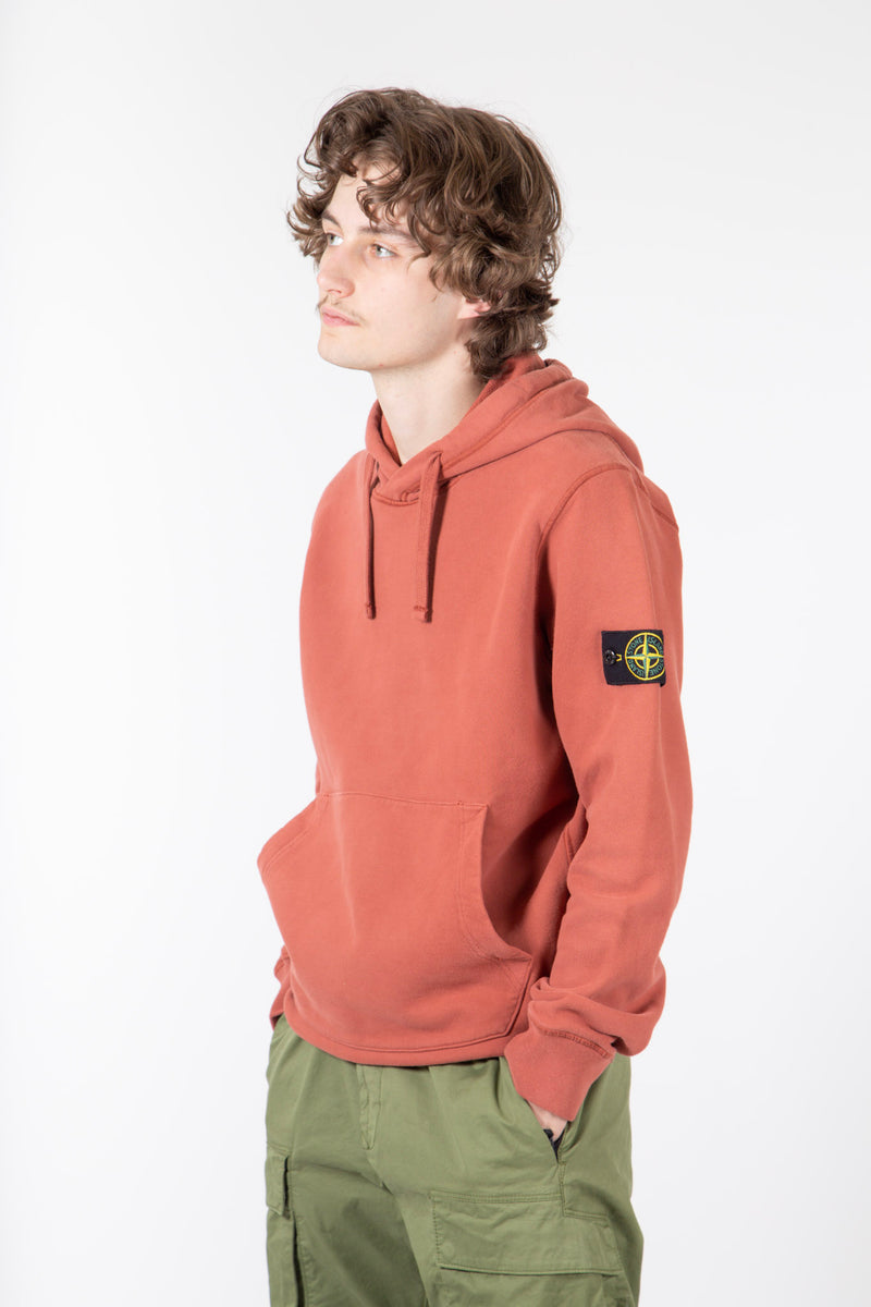 Brushed Cotton Fleece Sweatshirt Brick Red
