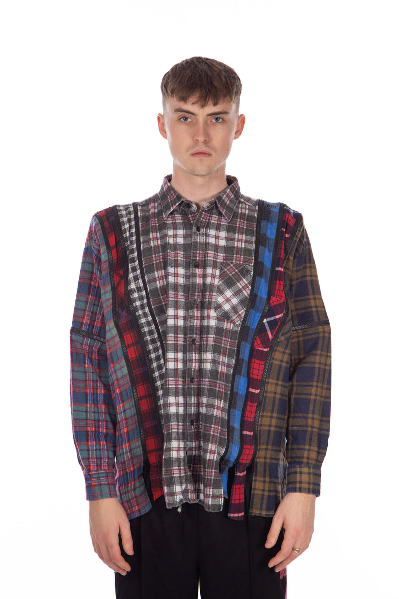 7 Cut Zipped Flannel Shirt (B)