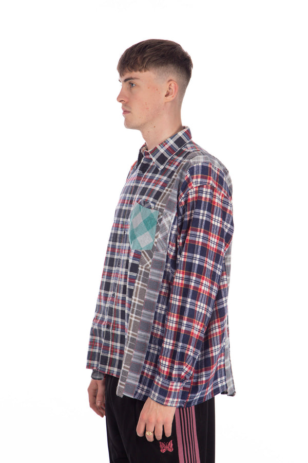 7 Cut Flannel Wide Shirt (B)