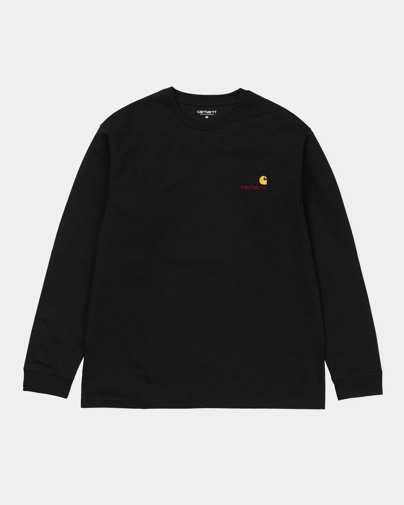 American Script Long Sleeve T-Shirt Black