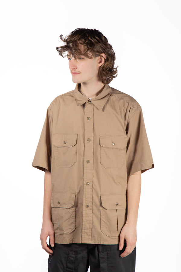 Bush Shirt Khaki Pima Cotton