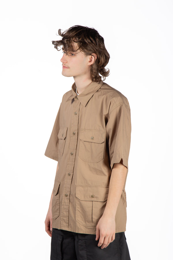 Bush Shirt Khaki Pima Cotton