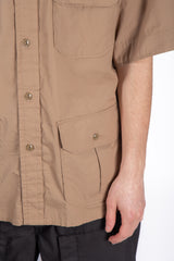 Bush Shirt Khaki Pima Cotton
