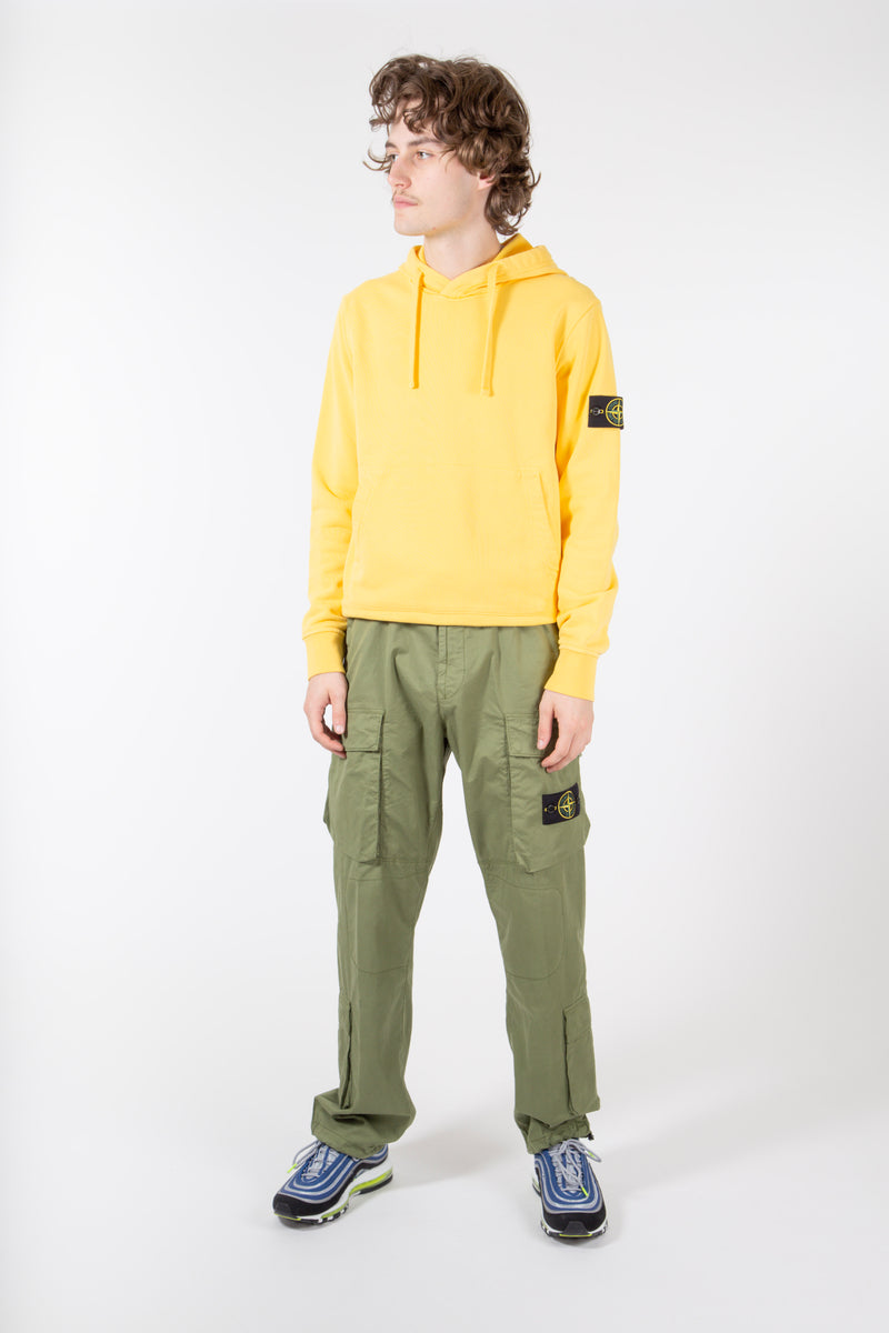 Brushed Cotton Fleece Sweatshirt Yellow