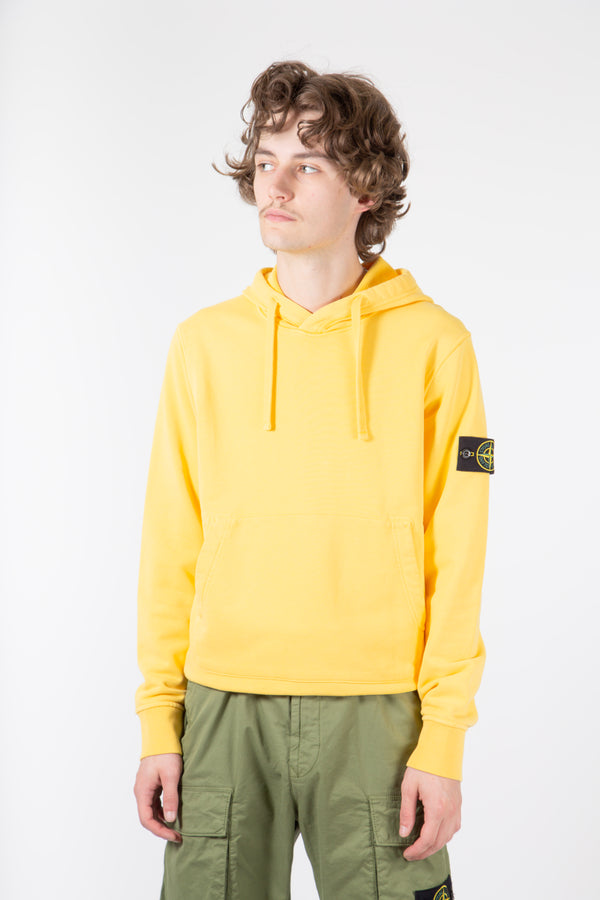 Brushed Cotton Fleece Sweatshirt Yellow