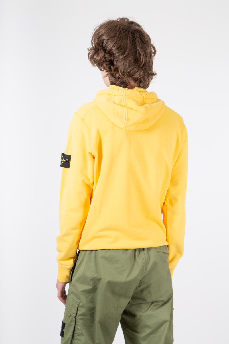 Brushed Cotton Fleece Sweatshirt Yellow