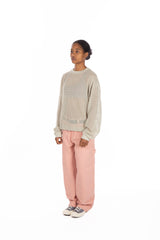 Cotton Mesh L/S Crew Bone