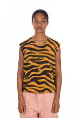 Tiger Printed Sweater Vest