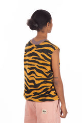 Tiger Printed Sweater Vest