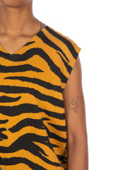 Tiger Printed Sweater Vest