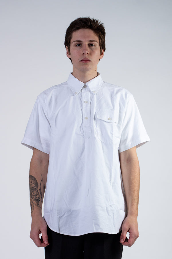 Popover BD Shirt White Cotton Oxford