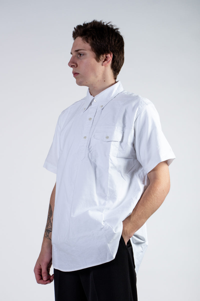 Popover BD Shirt White Cotton Oxford