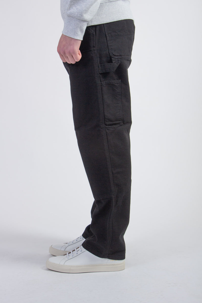 Double Knee Pant Organic Cotton Black Rinsed