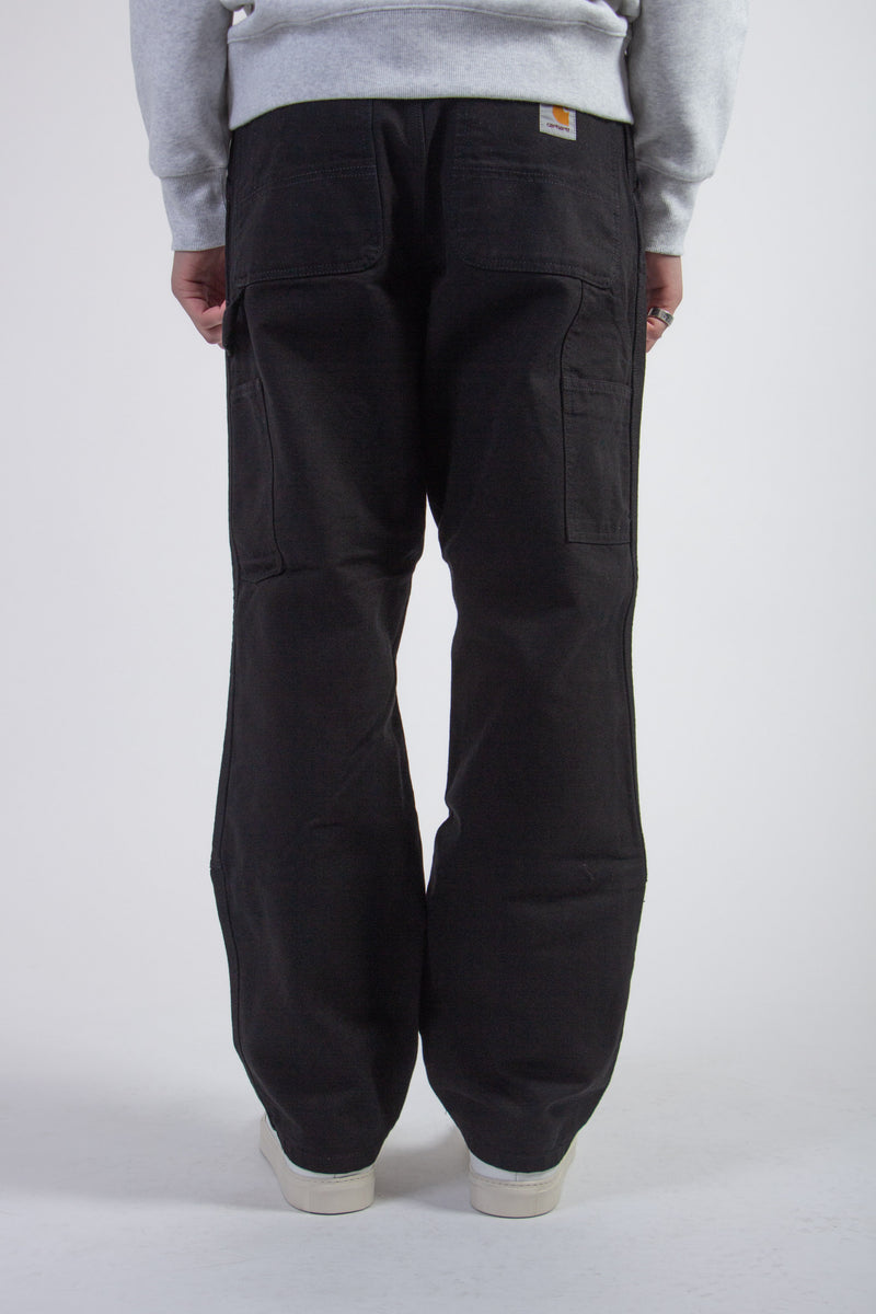 Double Knee Pant Organic Cotton Black Rinsed