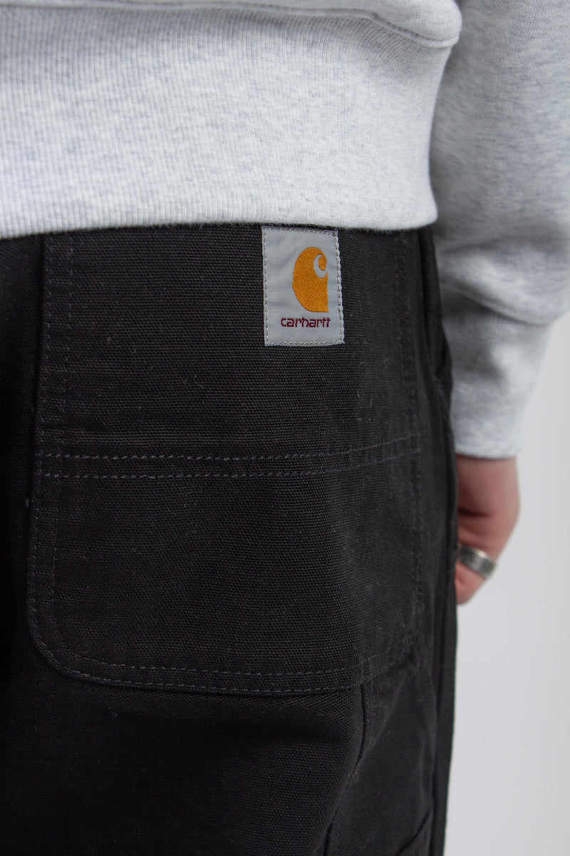 Double Knee Pant Organic Cotton Black Rinsed