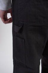 Double Knee Pant Organic Cotton Black Rinsed