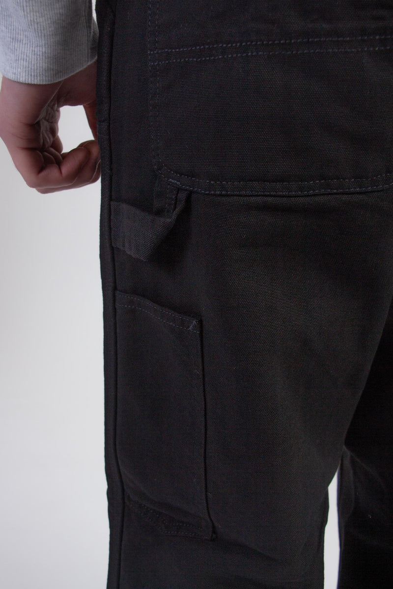 Double Knee Pant Organic Cotton Black Rinsed
