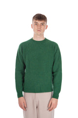 '91 Collection Costume Knit Shetland Wool Crew Money Green