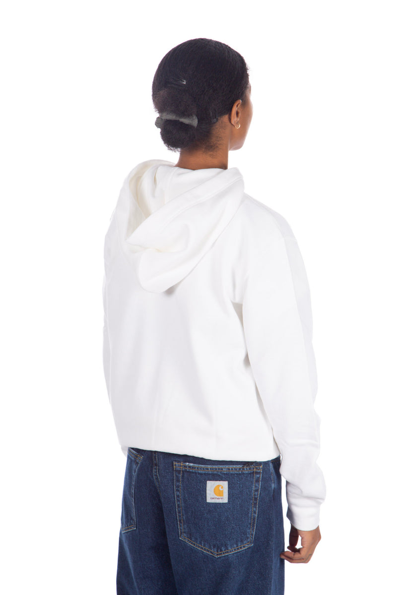Stacked Heart Hooded Sweatshirt White/ Red