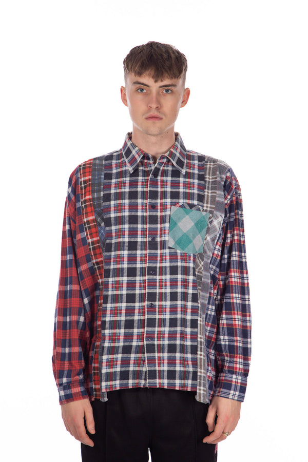 7 Cut Flannel Wide Shirt (B)