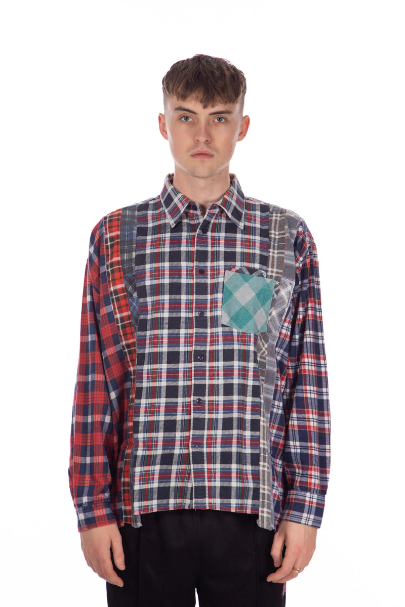7 Cut Flannel Wide Shirt (B)