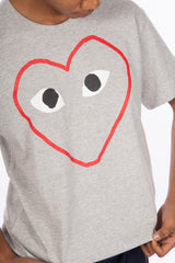 Grey Red Outline Print S/S Tee