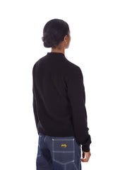 Heart Logo Cardigan Black / Red x Invader