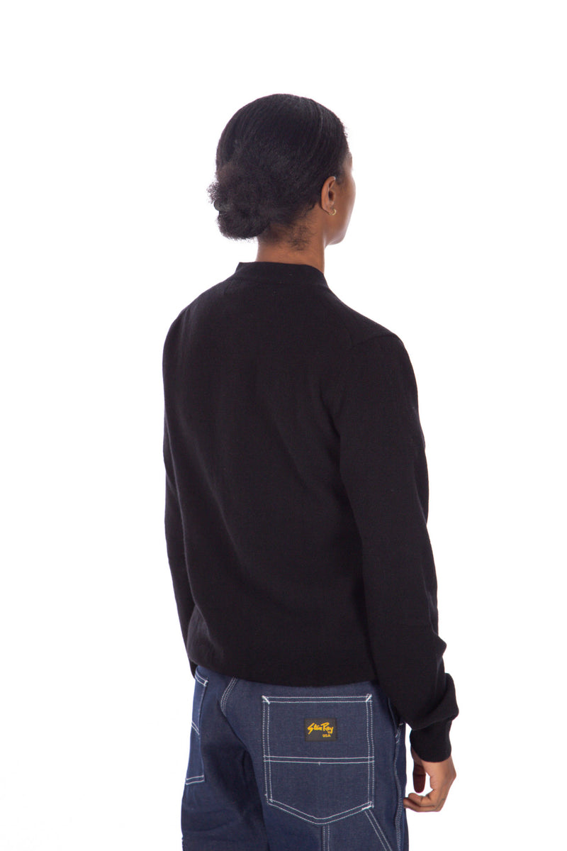 Heart Logo Cardigan Black / Red x Invader