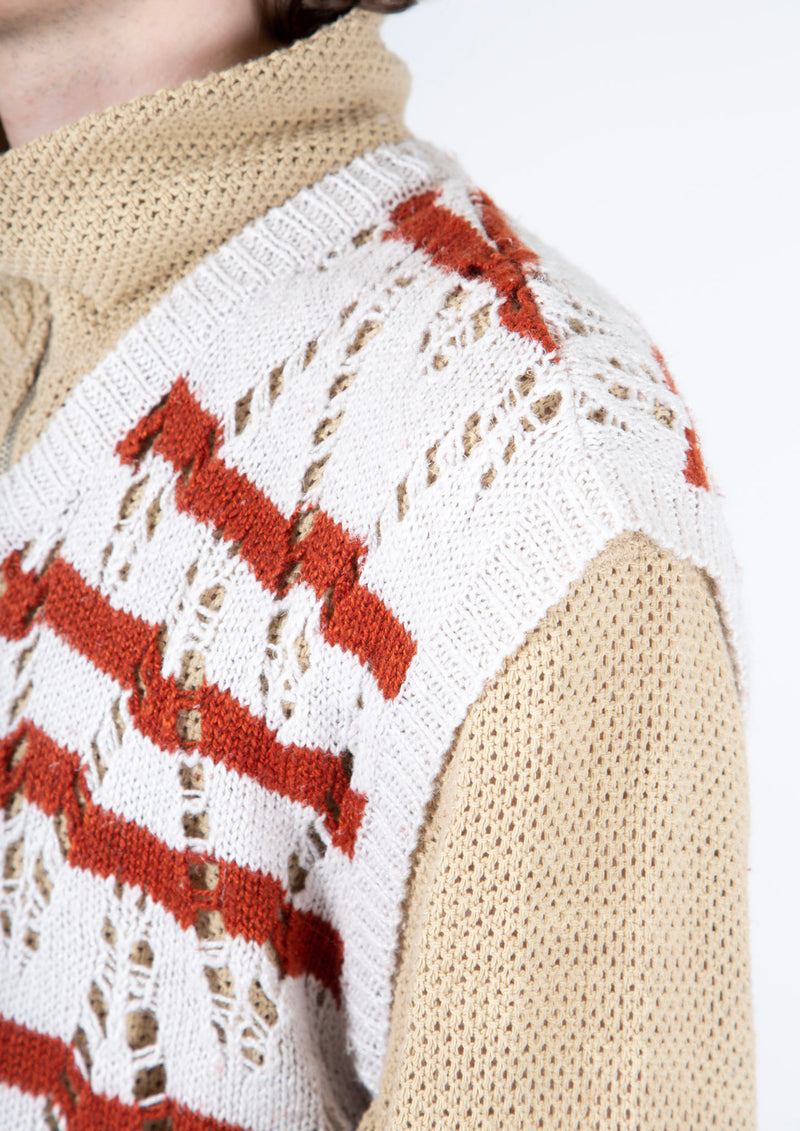 Knitted Vest Zig Zag Stripe
