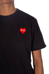 Heart Logo Tee Black / Red x Invader