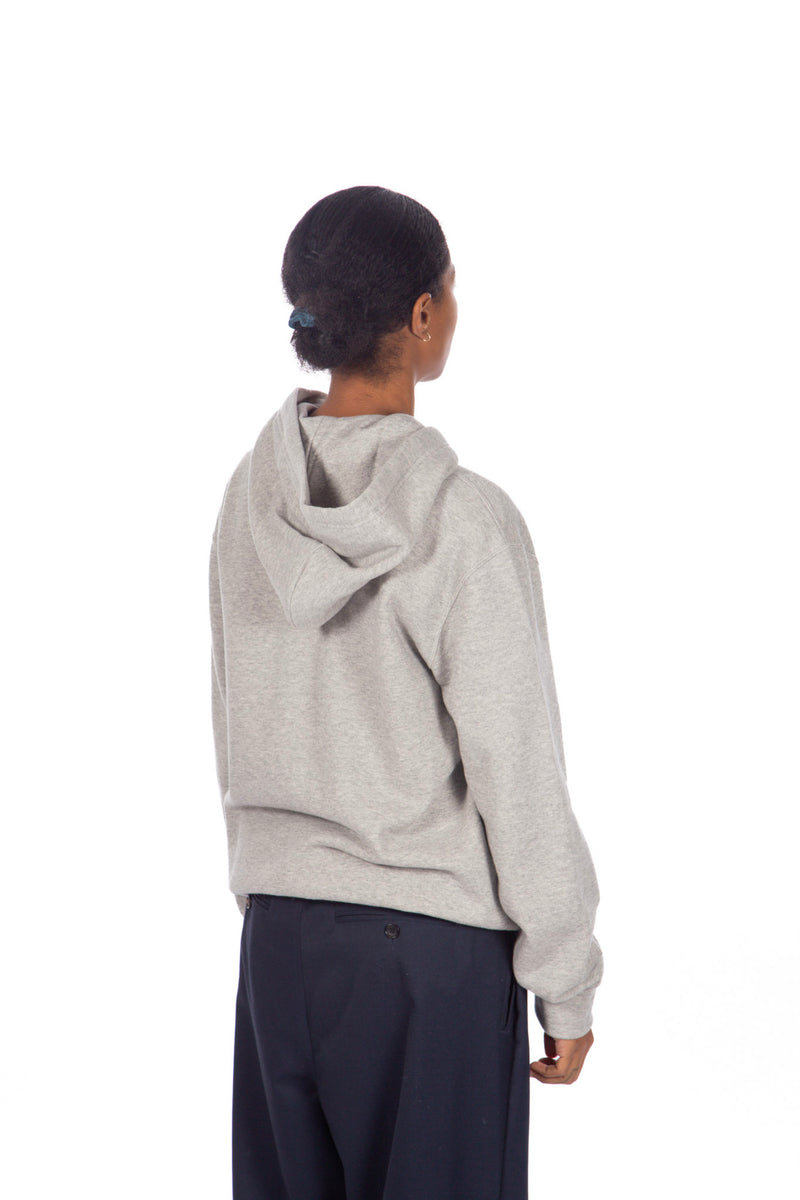 Heart Logo Zip Hoodie Grey