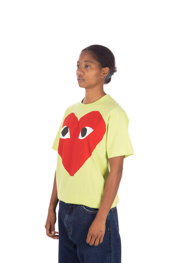 Pastelle Big Heart Tee Lime / Red