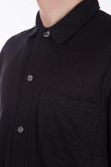 Box Shirt Short Sleeve Black Boucle