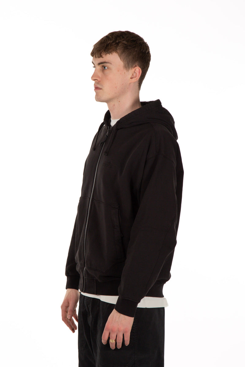 Hooded Zip-Up Tonal Black