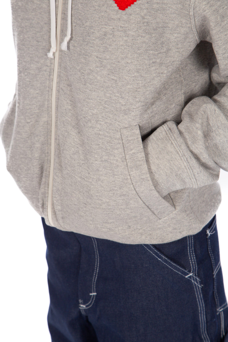 Invader Zip- Up Hoodie Grey