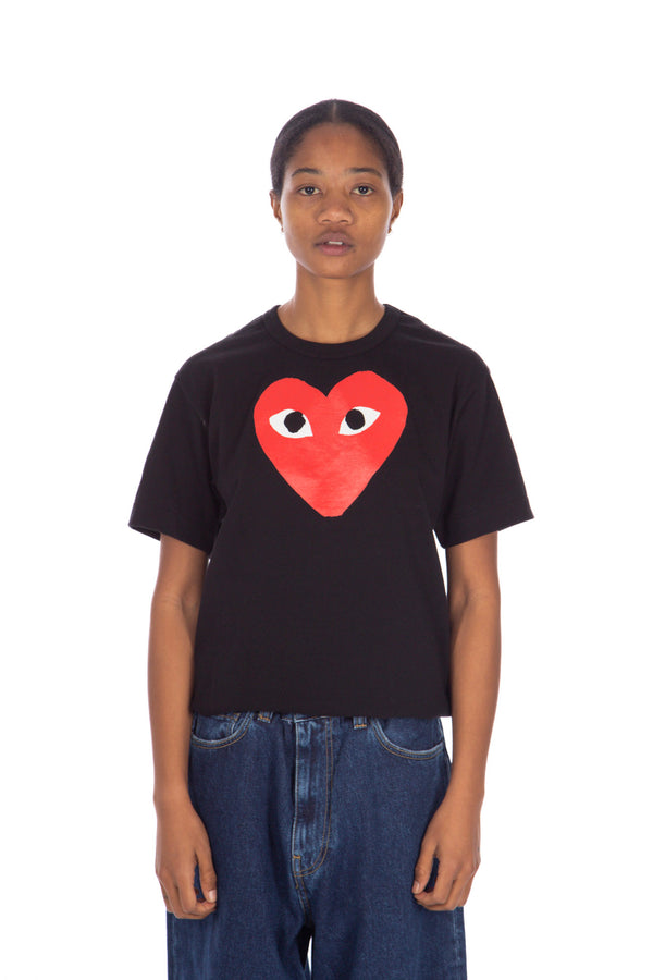 Big Red Heart Graphic Tee Black