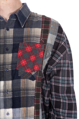 7 Cut Flannel Wide Shirt (C)