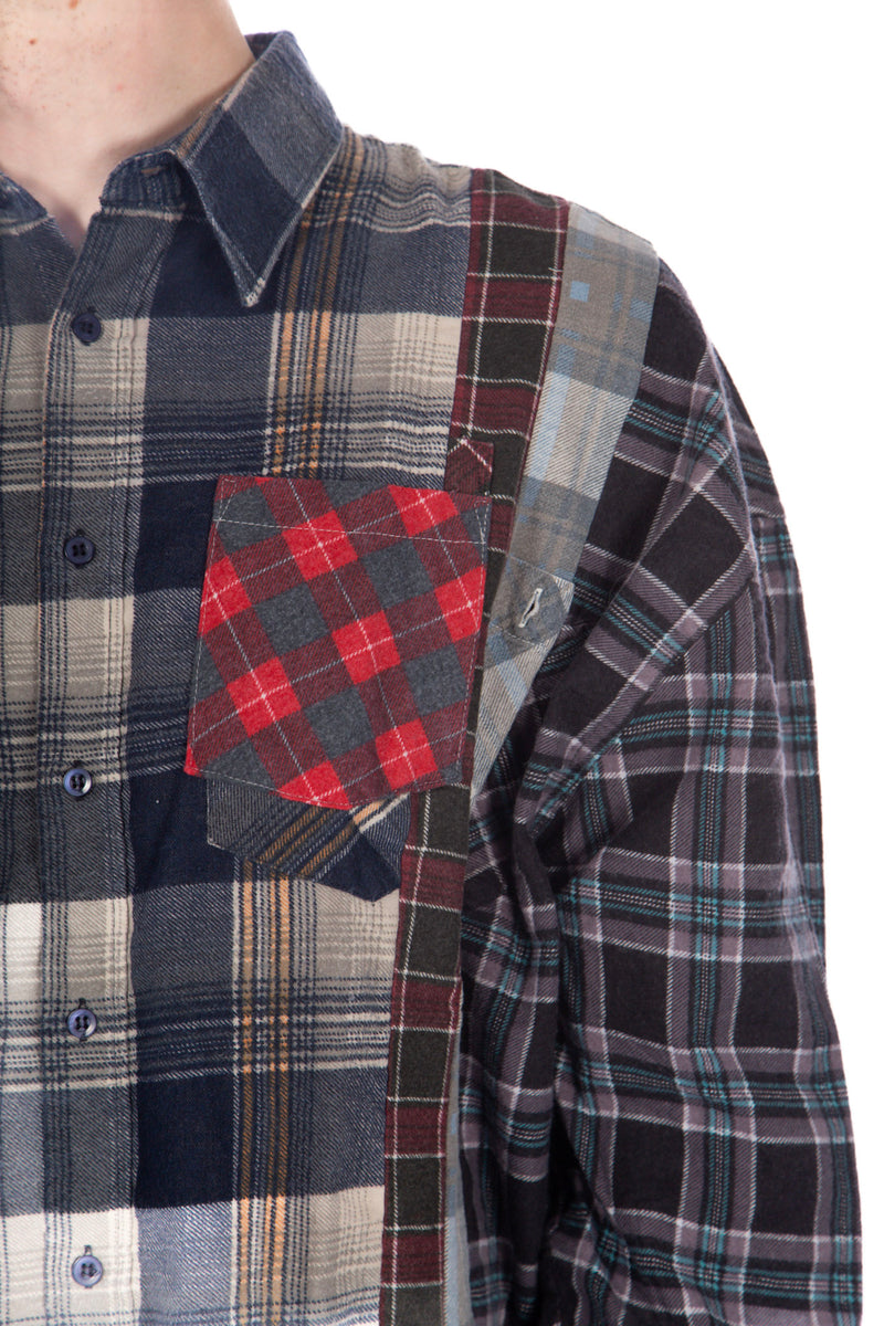 7 Cut Flannel Wide Shirt (C)