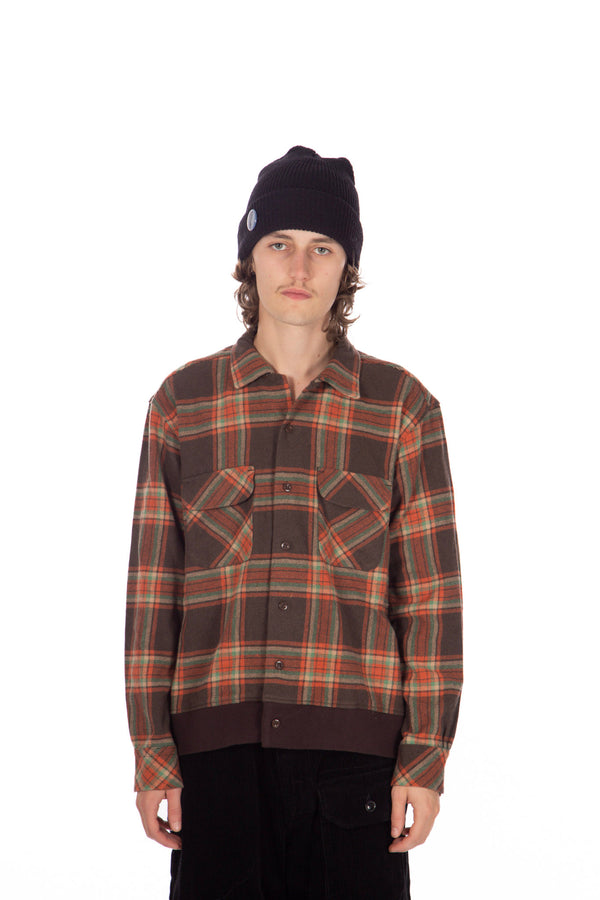Big Plaid Heavy Twill Brown / Orange